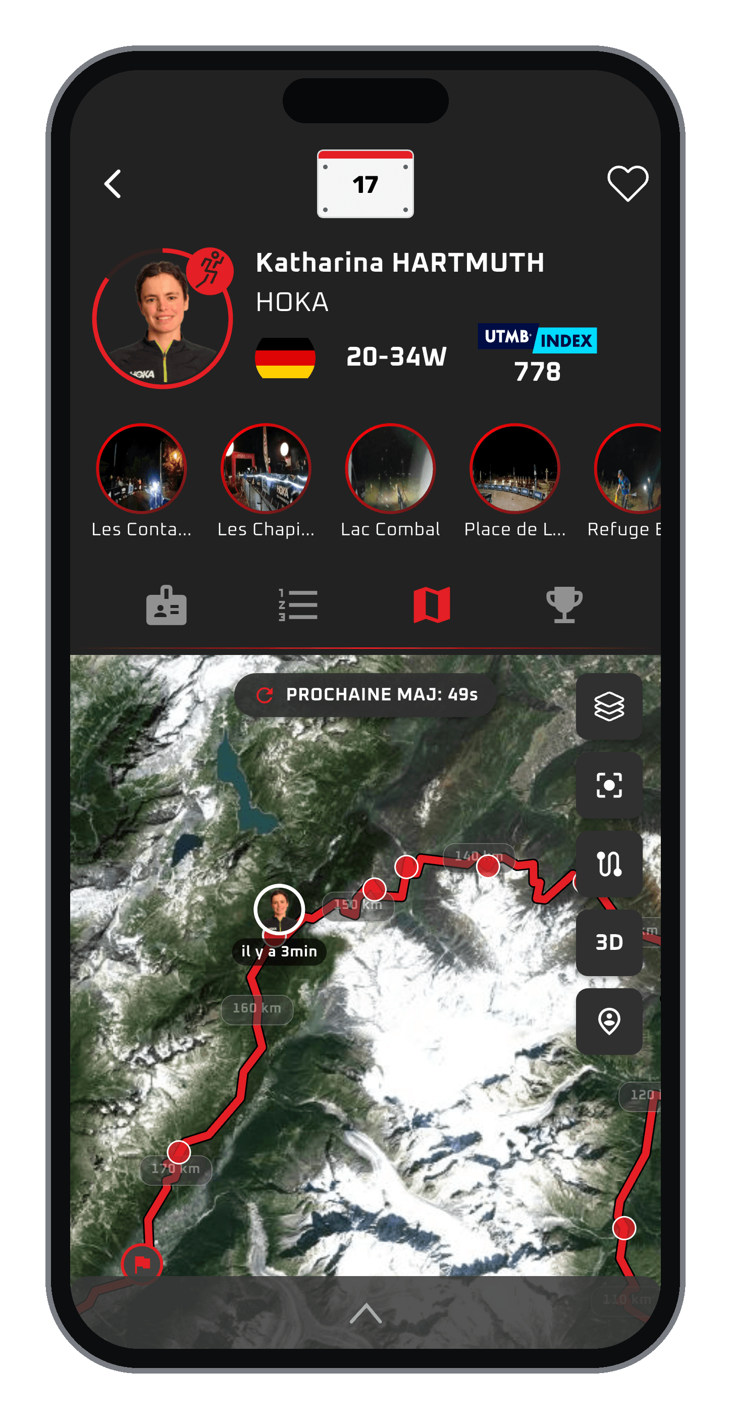 Livetrail app demo